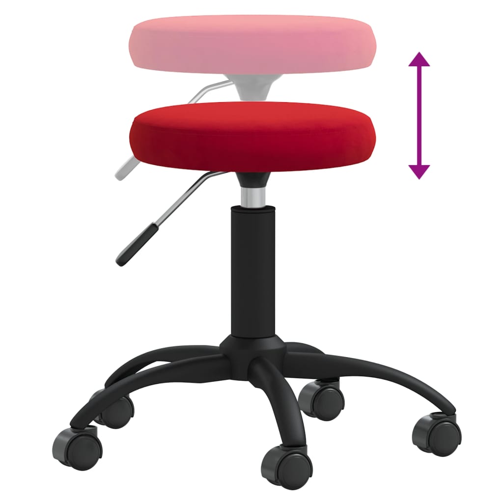 Tabouret de massage Velours Rouge bordeaux