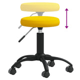 Tabouret de massage Velours Jaune moutarde