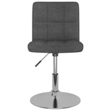 Dark Grey Fabric Swivel Dining Chair