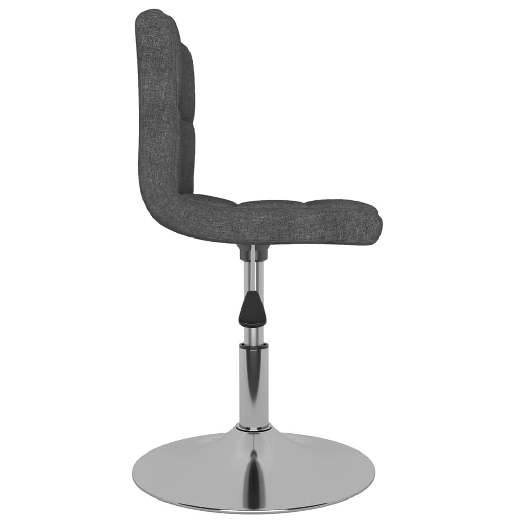 Dark Grey Fabric Swivel Dining Chair