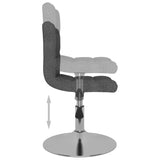 Dark Grey Fabric Swivel Dining Chair