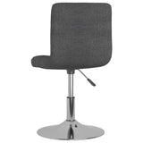 Dark Grey Fabric Swivel Dining Chair