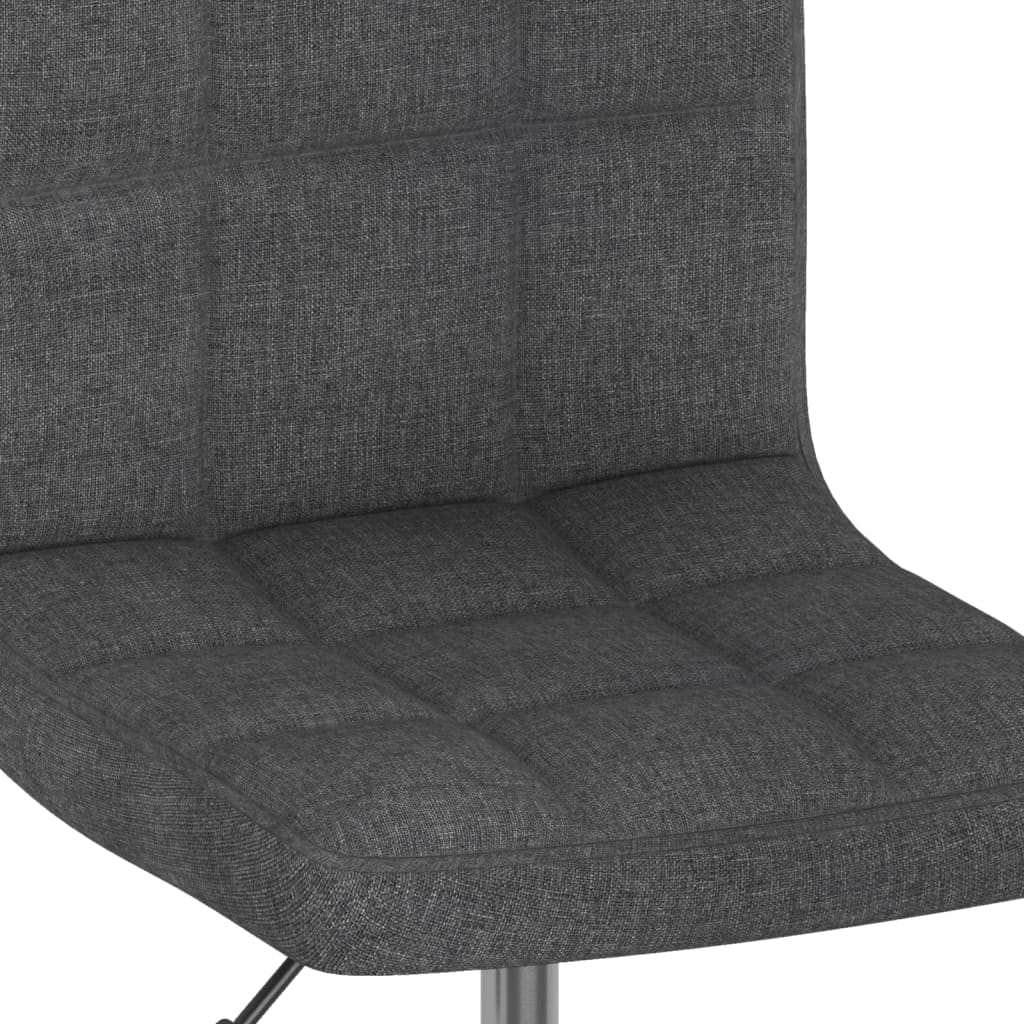 Dark Grey Fabric Swivel Dining Chair