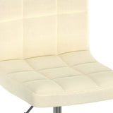 Chaise pivotante de salle à manger Crème Tissu