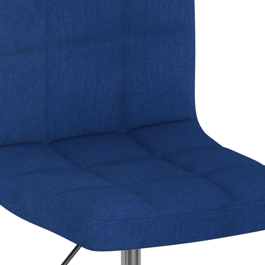 Chaise pivotante de salle à manger Bleu Tissu