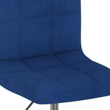 Chaise pivotante de salle à manger Bleu Tissu