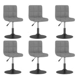 Swivel dining chairs set of 6 light grey velvet