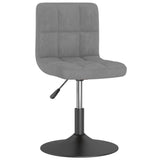 Swivel dining chairs set of 6 light grey velvet