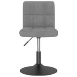 Swivel dining chairs set of 6 light grey velvet