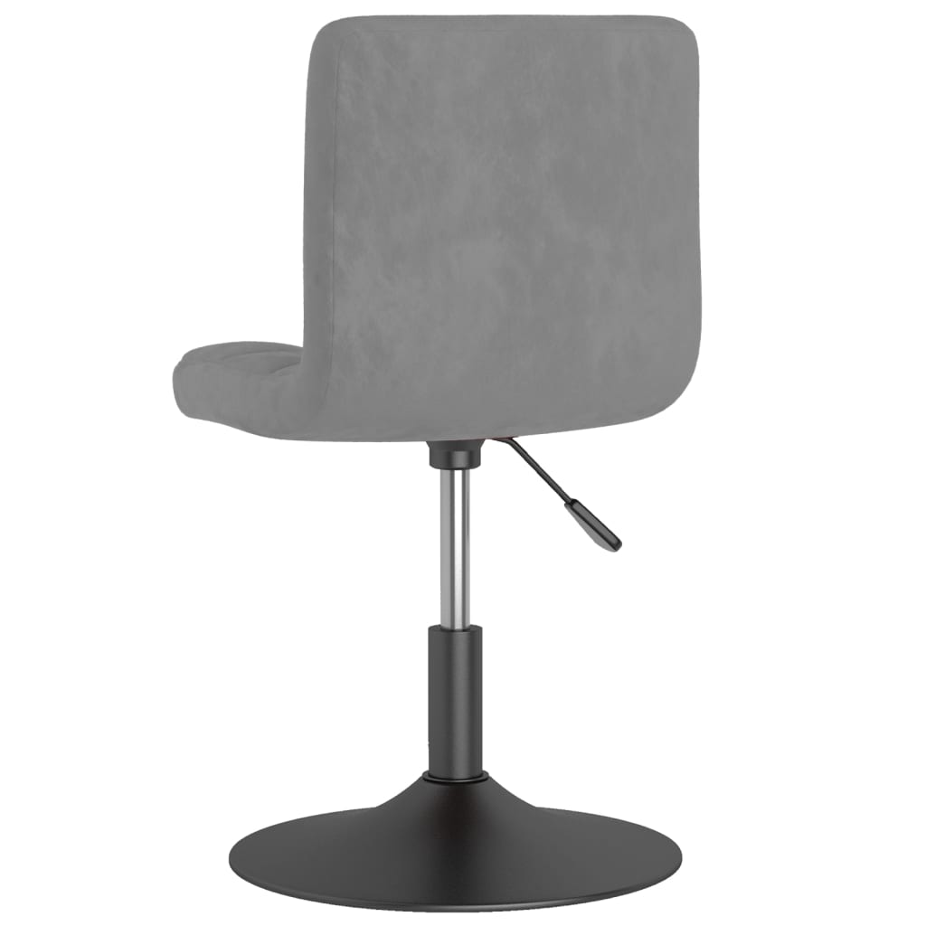 Swivel dining chairs set of 6 light grey velvet