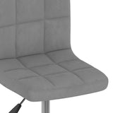 Swivel dining chairs set of 6 light grey velvet