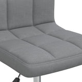 Chaise pivotante de salle à manger Gris clair Tissu