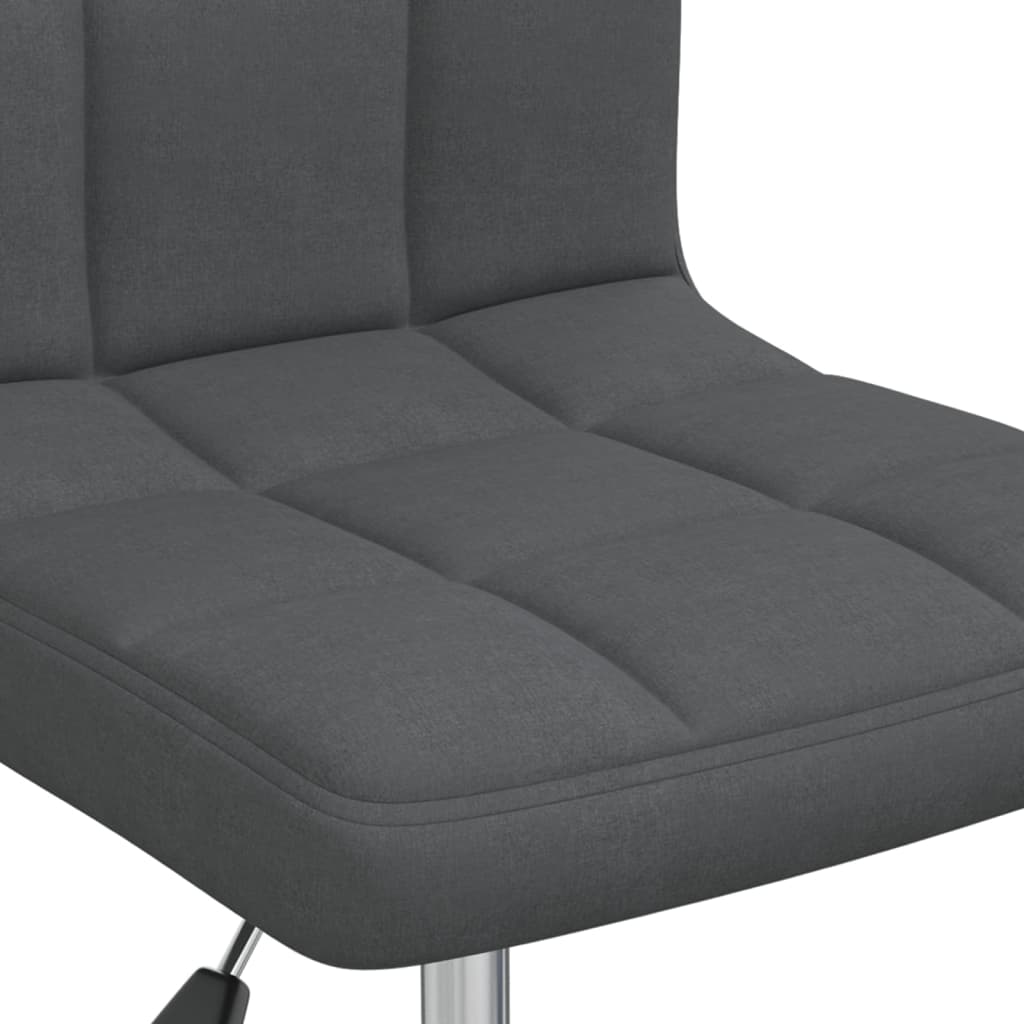 Chaise pivotante de salle à manger Gris foncé Tissu