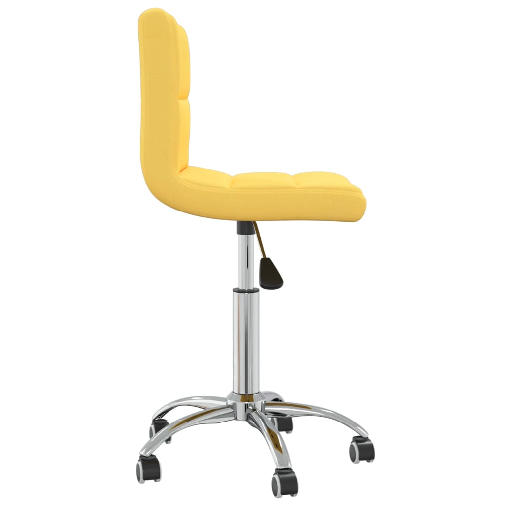 Chaise pivotante de salle à manger Jaune moutarde Tissu