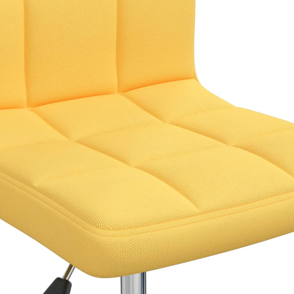 Chaise pivotante de salle à manger Jaune moutarde Tissu