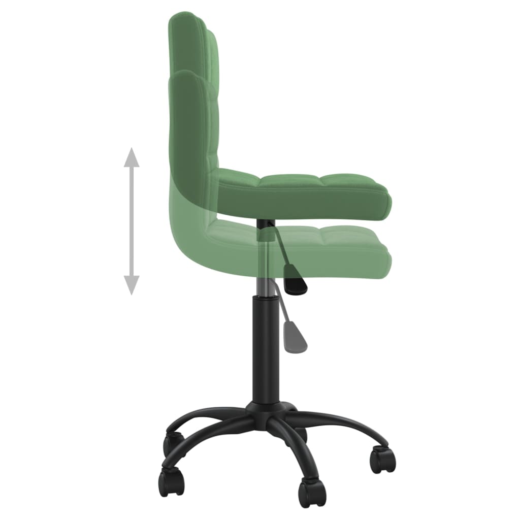 Chaise pivotante de salle à manger Vert foncé Velours