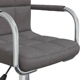 Chaise pivotante de salle à manger Gris foncé Tissu