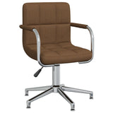 Brown Fabric Dining Room Swivel Chair