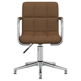 Brown Fabric Dining Room Swivel Chair