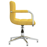 Chaise pivotante de salle à manger Jaune moutarde Tissu