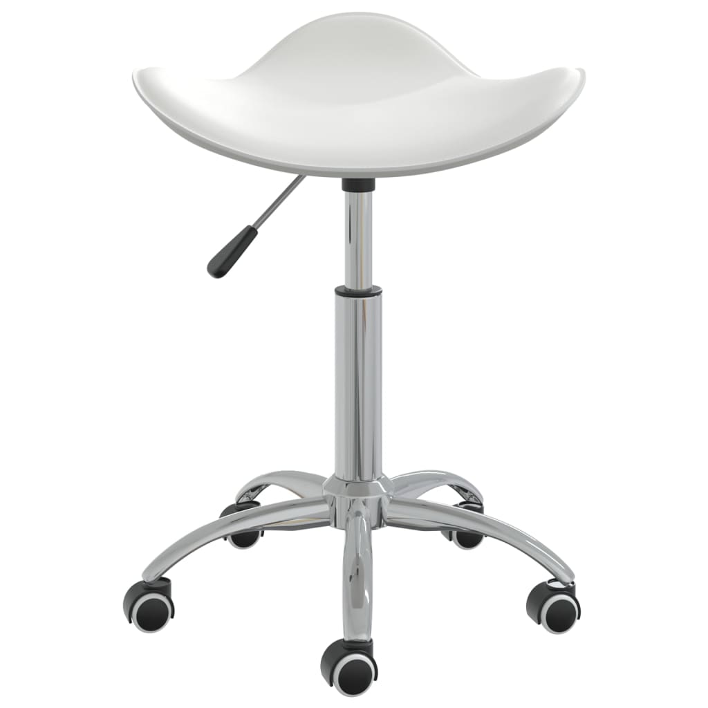 White Faux Leather Office Chair