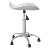 White Faux Leather Office Chair