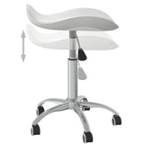 White Faux Leather Office Chair