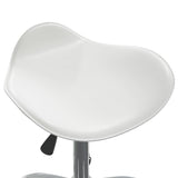 Chaise pivotante de salle à manger Blanc Similicuir