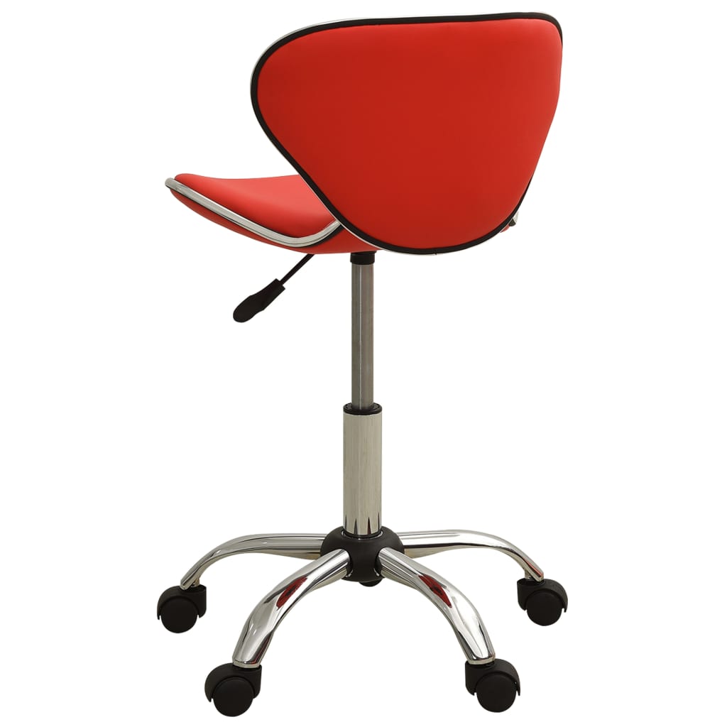 Red Faux Leather Office Chair