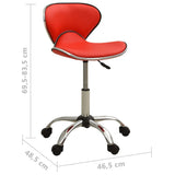 Red Faux Leather Office Chair