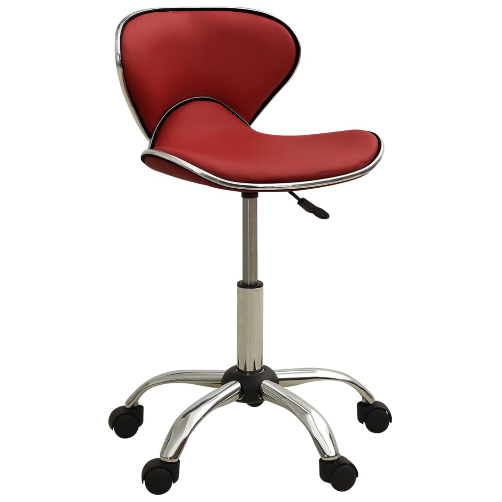 Chaise de bureau Rouge bordeaux Similicuir