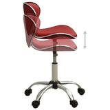 Chaise de bureau Rouge bordeaux Similicuir