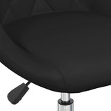 Dining Swivel Chairs Set of 6 Black Faux Leather