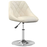 Swivel Dining Chairs Set of 6 Cream Velvet