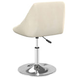 Swivel Dining Chairs Set of 6 Cream Velvet