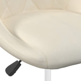 Swivel Dining Chairs Set of 6 Cream Velvet