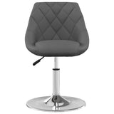 Swivel Dining Chairs Set of 6 Dark Grey Velvet