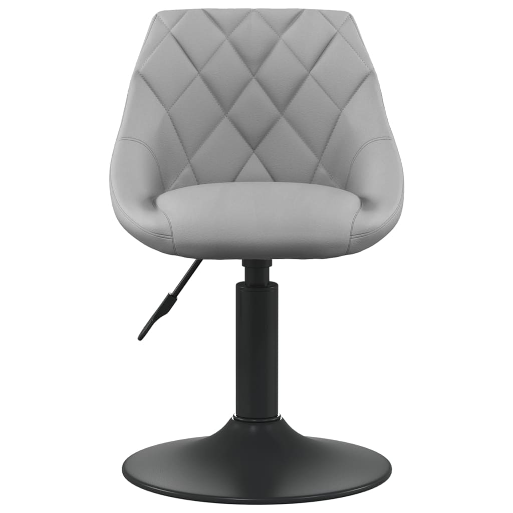 Swivel dining chairs set of 6 light grey velvet