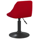 Chaises à manger pivotantes lot de 6 rouge bordeaux velours