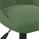 Chaise de salle à manger Vert foncé Velours