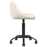 Chaise de bureau Crème Velours