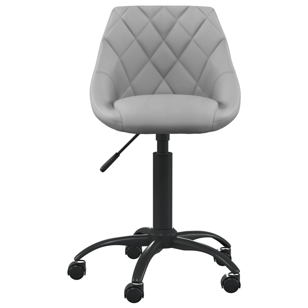 Light Grey Velvet Office Chair