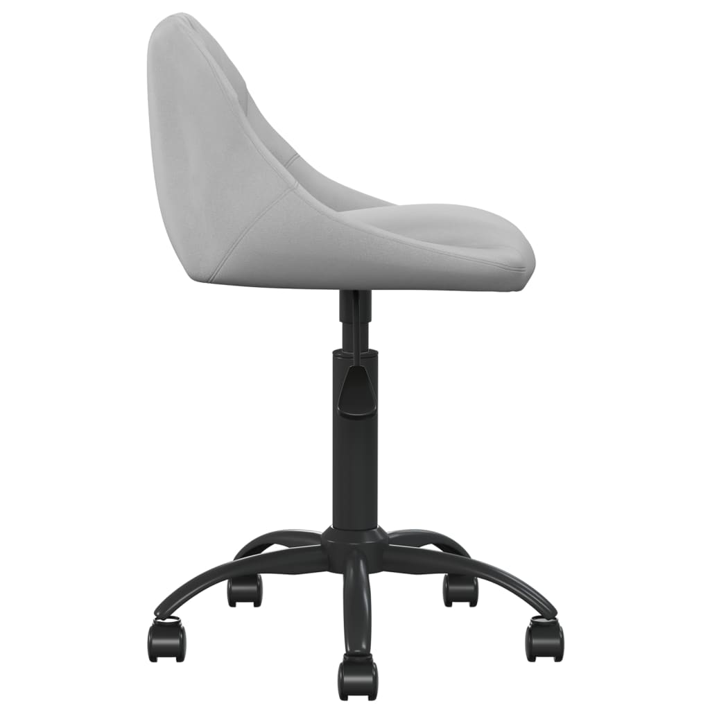 Light Grey Velvet Office Chair