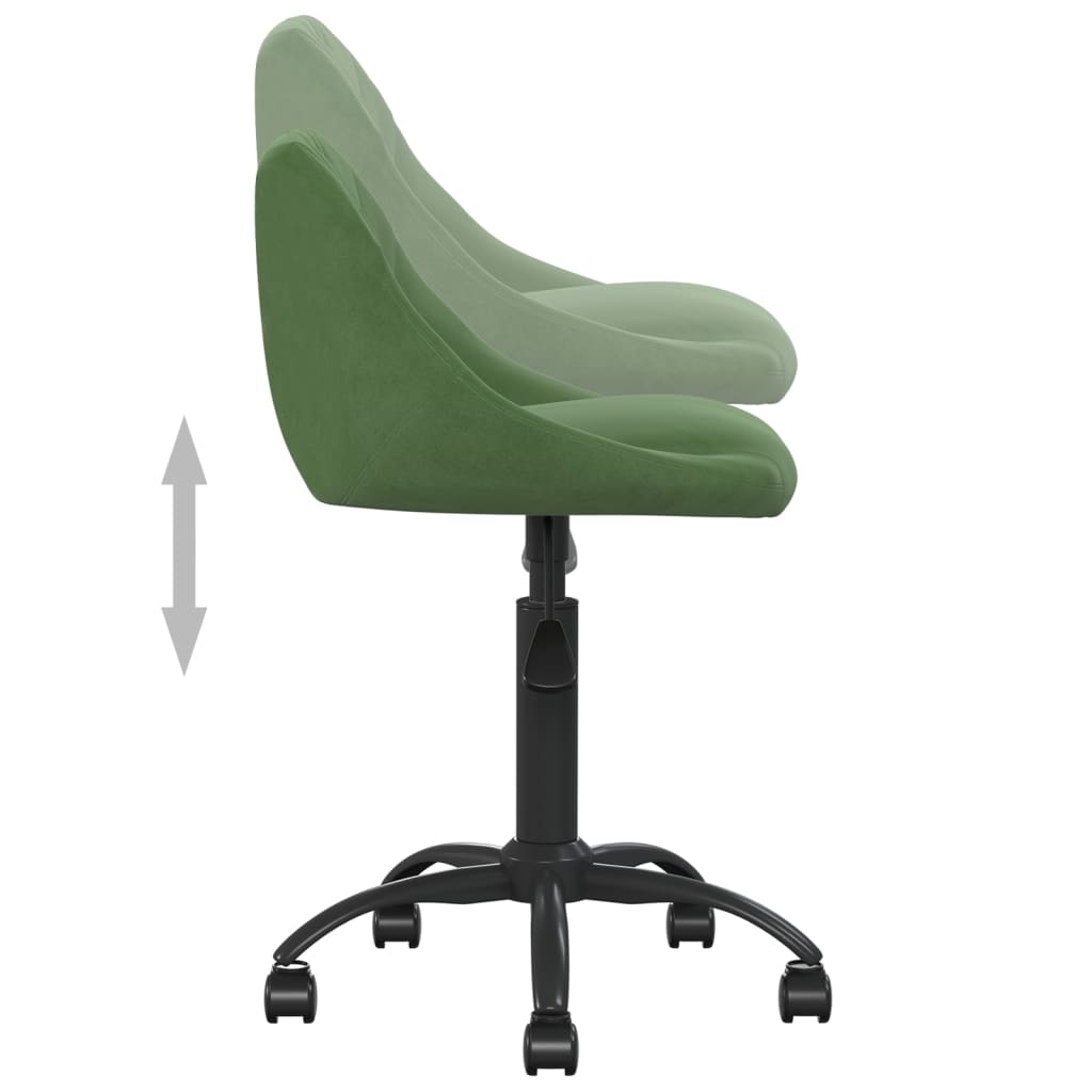 Chaise de bureau Vert foncé Velours