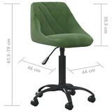 Chaise de bureau Vert foncé Velours