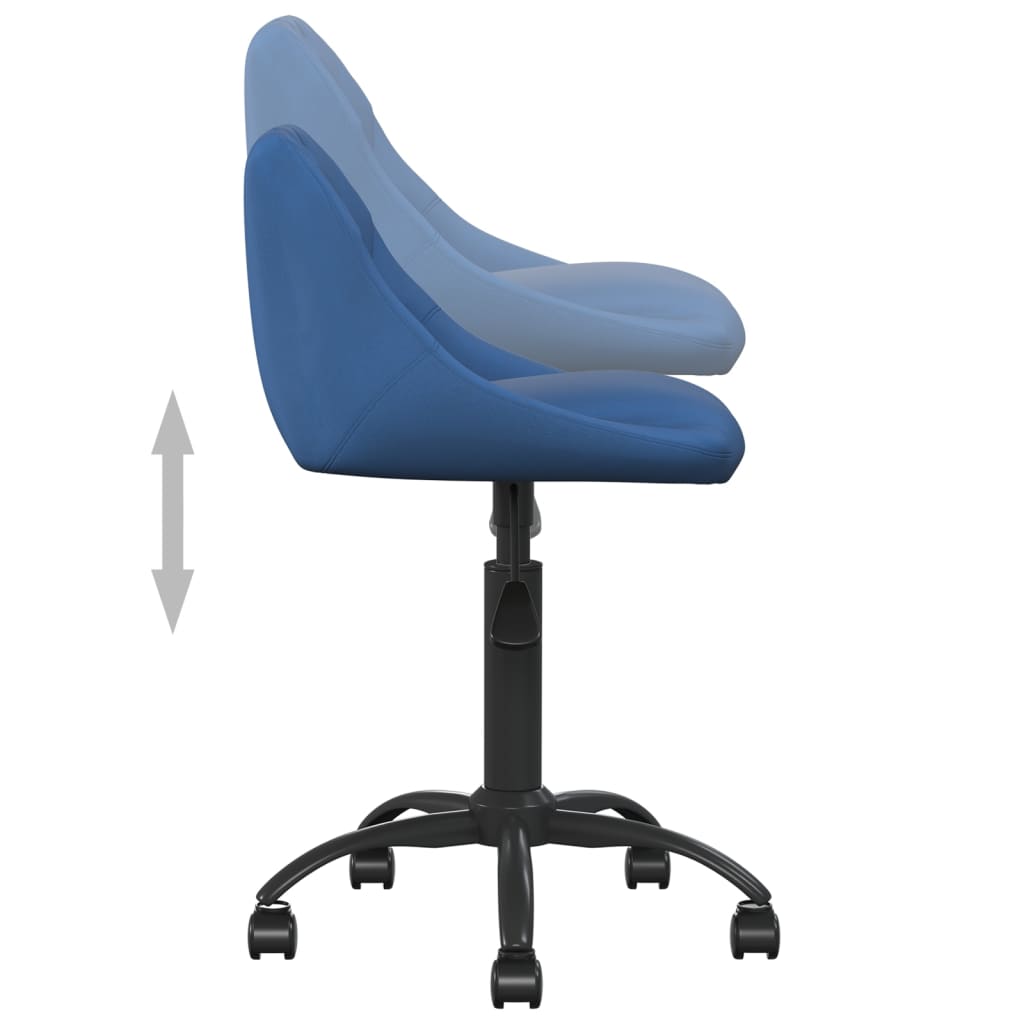 Chaise de bureau Bleu Velours