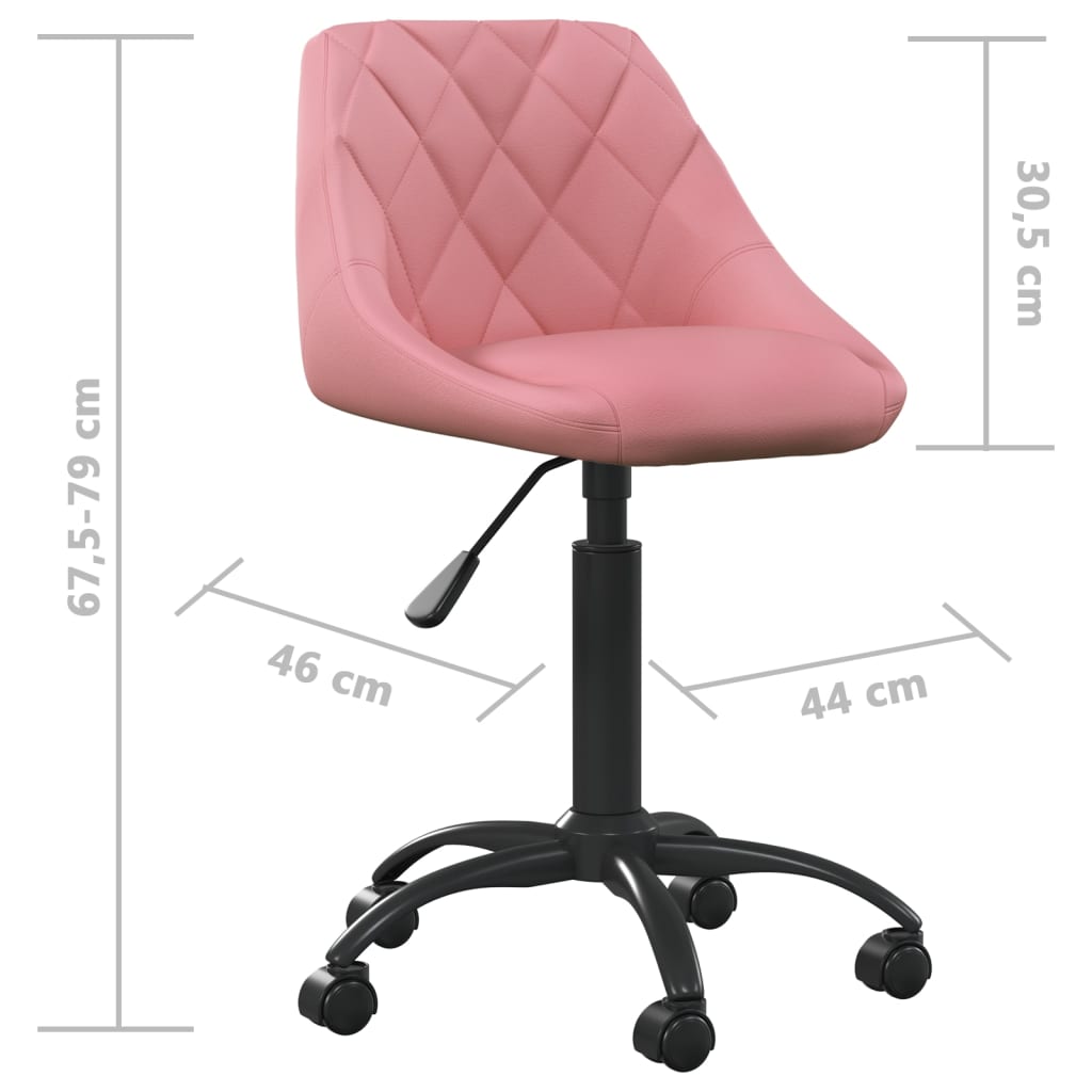 Chaise de bureau Rose Velours