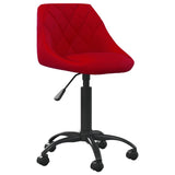 Chaise de bureau Rouge bordeaux Velours