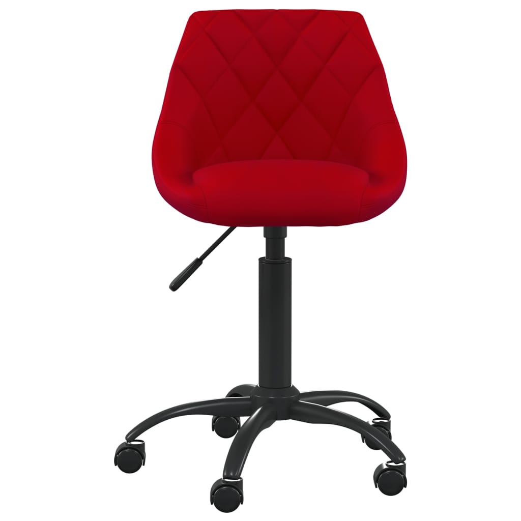 Chaise de bureau Rouge bordeaux Velours