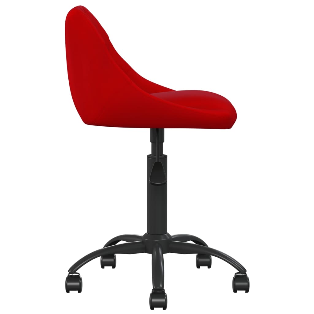 Chaise de bureau Rouge bordeaux Velours